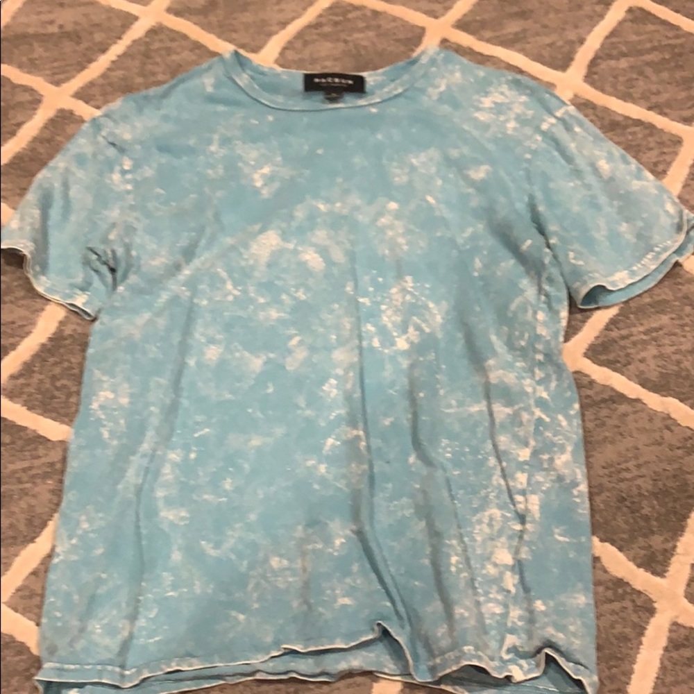 Baby blue and white pacsun shirt.